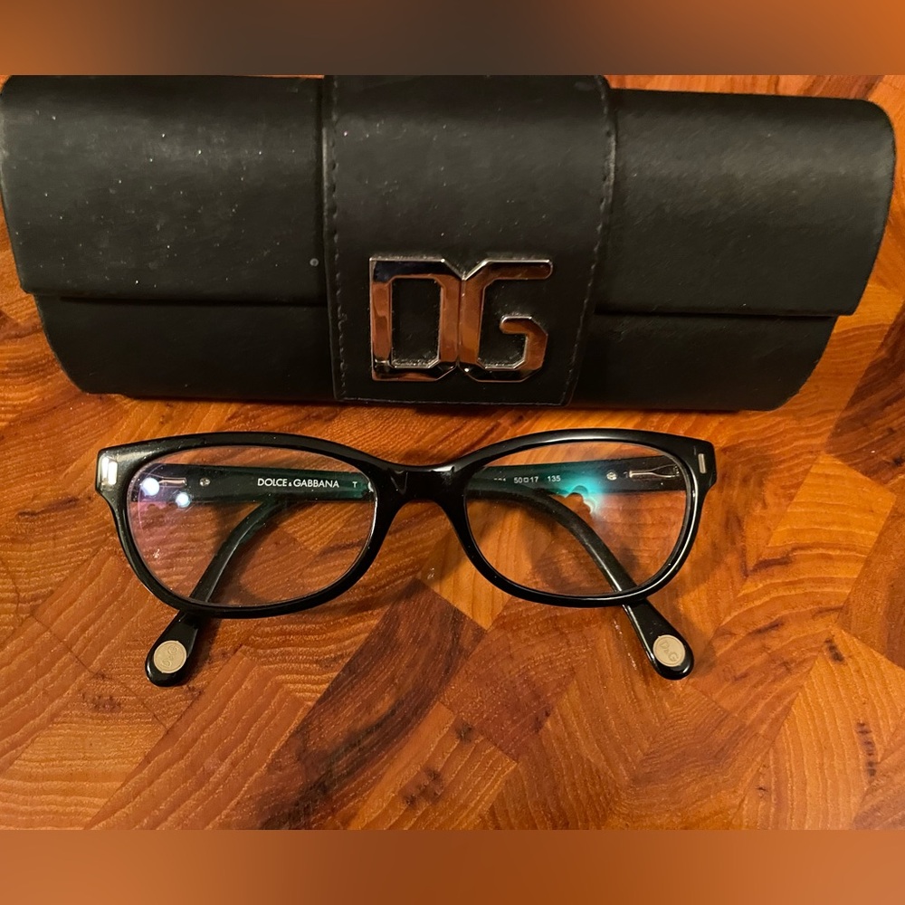 Dolce & Gabbana black eyeglass frames. DD-1205-501. For frames only!